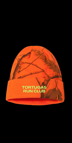 Orange camo beanie